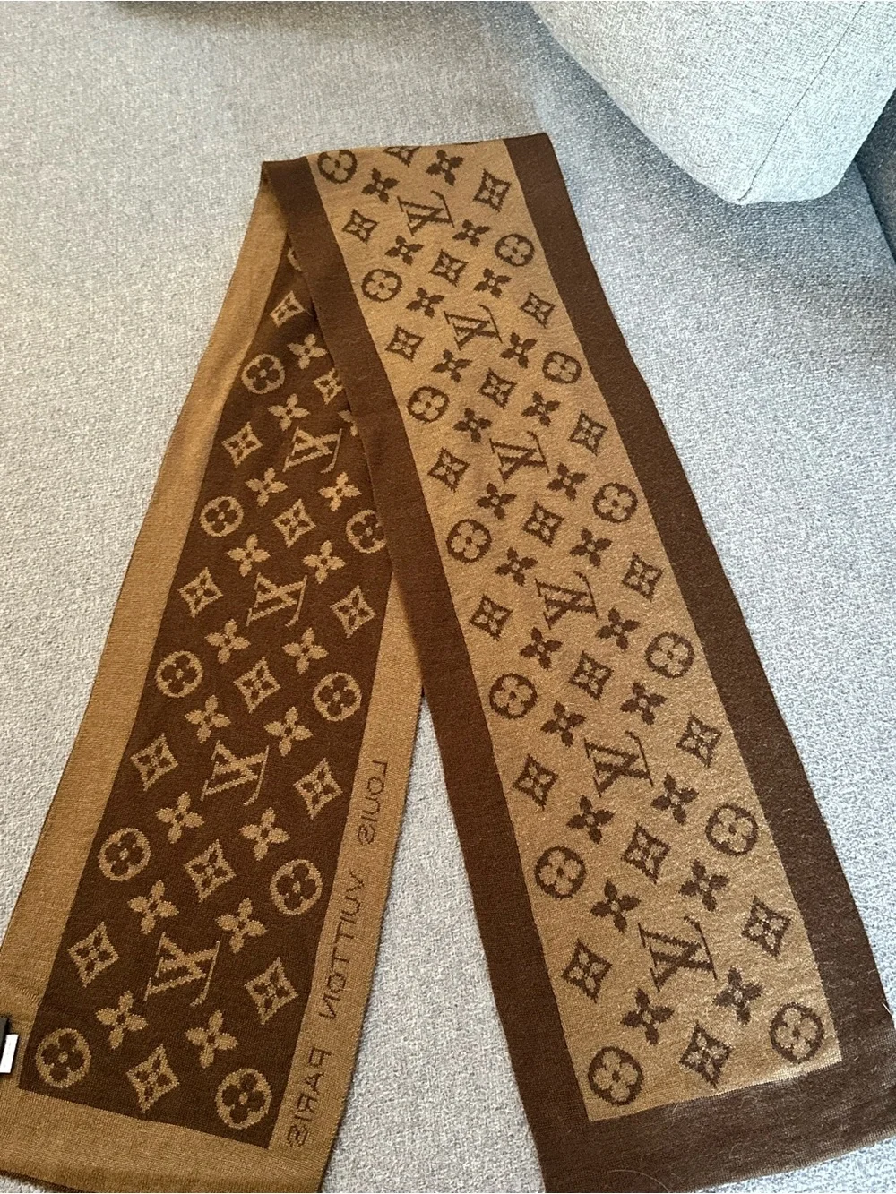 Louis Vuitton Two-Tone Brown Monogram Scarf